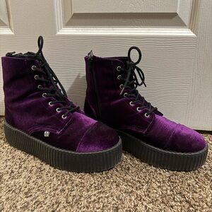 T.U.K. Violet Velvet Viva Mondo Boot